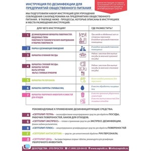 Набор инструкций и нормативных документов по дезинфекции для предприятий общепита - фото 6552