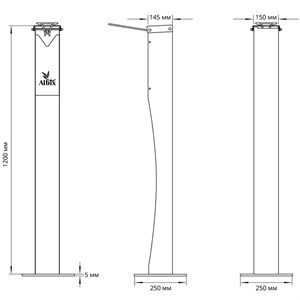Дозатор локтевой напольный Albix AS01 - фото 6616